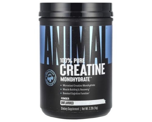 Animal, 100% Pure Creatine Monohydrate™ Powder, Unflavored, 2.2 lb (1 kg) Animal, 100% Pure Creatine Monohydrate™ Powder, Unflavored, 2.2 lb (1 kg)