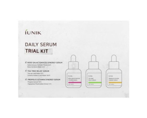 iUNIK, Daily Serum Trial Kit, 3 Piece Set