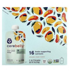 Cerebelly, Organic Baby Puree, Sweet Potato, Mango, 6 Pouches, 4 oz (113 g) Each