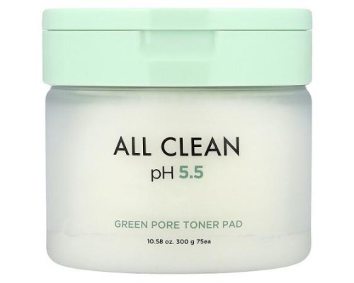 Heimish, All Clean, Green Pore Toner Pad, 75 Pads, 10.58 oz (300 g)