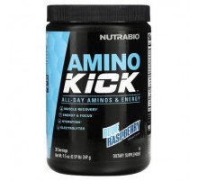 NutraBio, Amino Kick, Blue Raspberry, 0.59 lb (269 g)