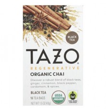 TAZO, Regenerative, Organic Chai, Black Tea, 16 Tea Bags, 1.5 oz (43 g)