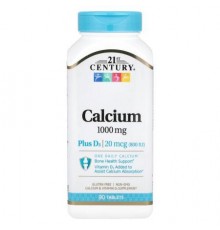 21st Century, Calcium Plus D3, 90 Tablets