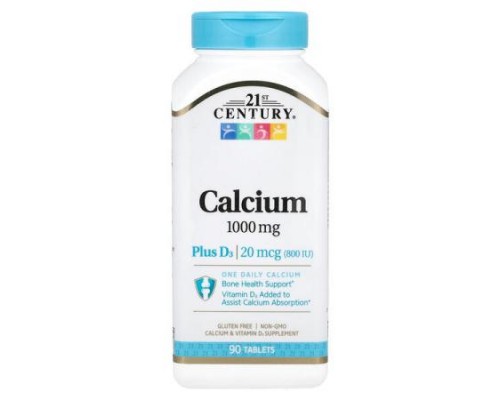 21st Century, Calcium Plus D3, 90 Tablets 21st Century, Calcium Plus D3, 90 Tablets