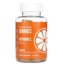 NaturesPlus, Vitamin C Gummies, Orange, 75 Gummies (125 mg per Gummy)