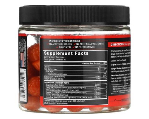 Force Factor, Test X180® Gummies, Berry Punch, 60 Gummies