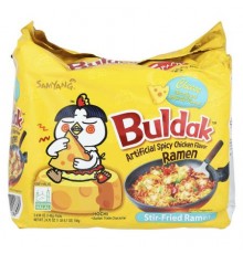 Buldak, Buldak™, Stir-Fried Ramen, Spicy Chicken, Cheese, 5 Packs, 4.94 oz (140 g) Each
