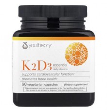 Youtheory, K2D3 Essential Daily Vitamins, 60 Vegetarian Capsules