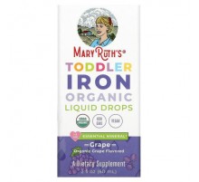 MaryRuth's, Toddler Iron Organic Liquid Drops, 1-3 Years, Grape, 3.5 mg, 2 fl oz (60 ml)