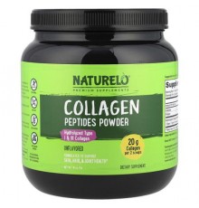 NATURELO, Collagen Peptides Powder, Unflavored, 1 lb (16 oz)