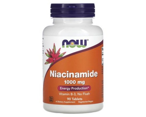 NOW Foods, Niacinamide, 1,000 mg, 90 Tablets NOW Foods, Niacinamide, 1,000 mg, 90 Tablets