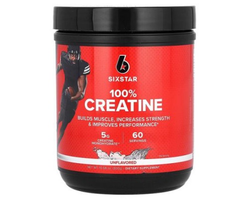 SIXSTAR, 100% Creatine, Unflavored, 10.58 oz (300 g)