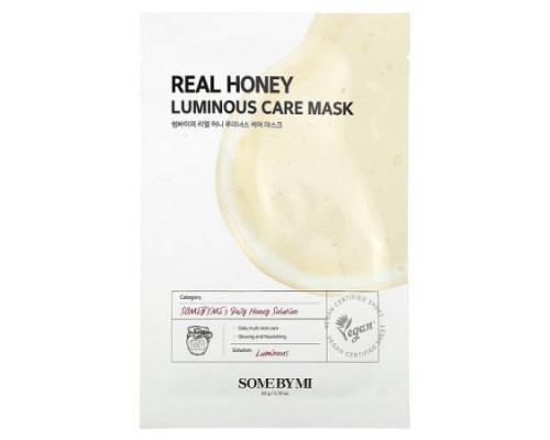 SOME BY MI, Real Honey, Luminous Care Beauty Mask, 1 Sheet, 0.70 oz (20 g)
