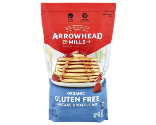 Arrowhead Mills, Organic Gluten Free Pancake & Waffle Mix, 22 oz (623 g) Arrowhead Mills, Organic Gluten Free Pancake & Waffle Mix, 22 oz (623 g)