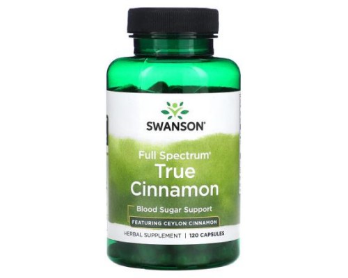 Swanson, Full Spectrum True Cinnamon, 120 Capsules (300 mg per Capsule)
