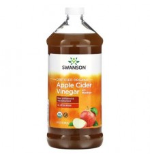 Swanson, Certified Organic Apple Cider Vinegar with Mother, 32 fl oz (946 ml)