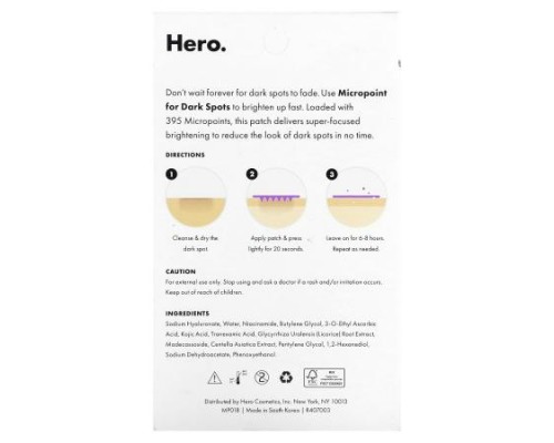 Hero Cosmetics, Mighty Patch® Micropoint for Dark Spots, 8 Patches