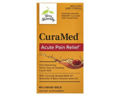 Terry Naturally, CuraMed, Acute Pain Relief, 60 Liquid Gels