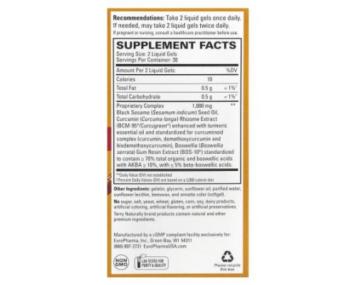 Terry Naturally, CuraMed, Acute Pain Relief, 60 Liquid Gels