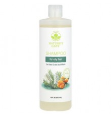 Mild By Nature, (Nature's Gate), Tea Tree & Sea Buckthorn Shampoo for Oily Hair, 16 fl oz (473 ml)