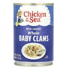 Chicken of the Sea, Wild-Caught Whole Baby Clams, 10 oz (283 g)