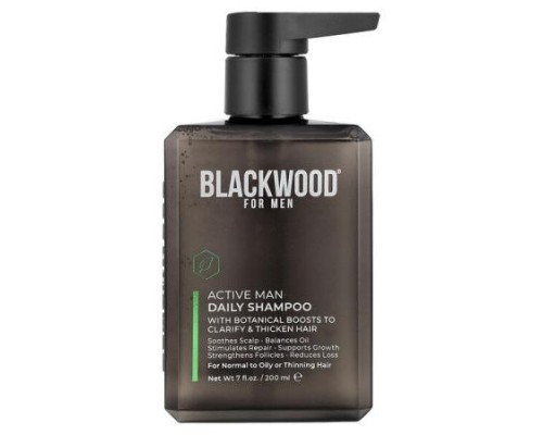 Blackwood For Men, Active Man Daily Shampoo, For Normal to Oily or Thinning Hair , 7 fl oz (200 ml)