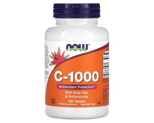 NOW Foods, C-1000, With Rose Hips and Bioflavonoids, 100 Tablets