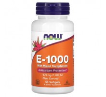 NOW Foods, E-1000 with Mixed Tocopherols, 670 mg (1,000 IU), 50 Softgels