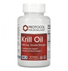 Protocol for Life Balance, Krill Oil, Double Strength, 60 Softgels