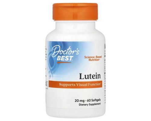 Doctor's Best, Lutein , 20 mg, 60 Softgels