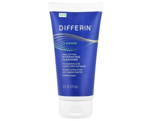 Differin, Daily Oil-Free Hydrating Cleanser, 6 fl oz (177 ml)