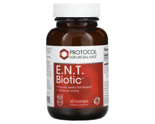 Protocol for Life Balance, E.N.T. Biotic, 60 Lozenges (0.5 Billion per Lozenge)