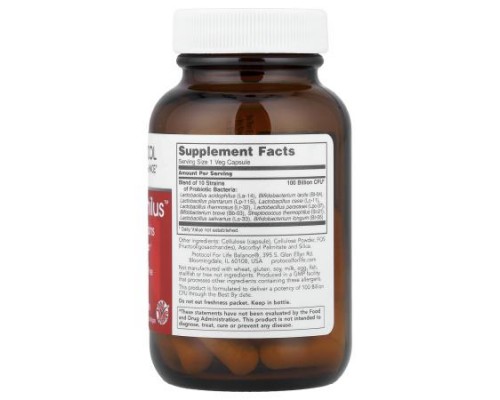 Protocol for Life Balance, ProtoDophilus™, 100 Billion, 30 Veg Capsules