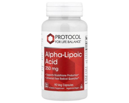 Protocol for Life Balance, Alpha-Lipoic Acid, 250 mg, 90 Veg Capsules Protocol for Life Balance, Alpha-Lipoic Acid, 250 mg, 90 Veg Capsules