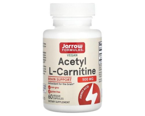 Jarrow Formulas, Acetyl L-Carnitine, 500 mg, 60 Veggie Capsules