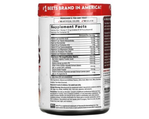 Force Factor, Total Beets®, Pre-Workout, Fruit Punch, 12.5 oz (354 g)