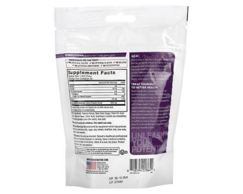 Force Factor, Fundamentals, Acai, 30 Soft Chews (500 mg per Chew) Force Factor, Fundamentals, Acai, 30 Soft Chews (500 mg per Chew)