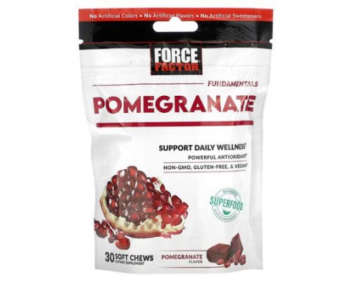 Force Factor, Fundamentals, Pomegranate, 30 Soft Chews (500 mg per Chew)