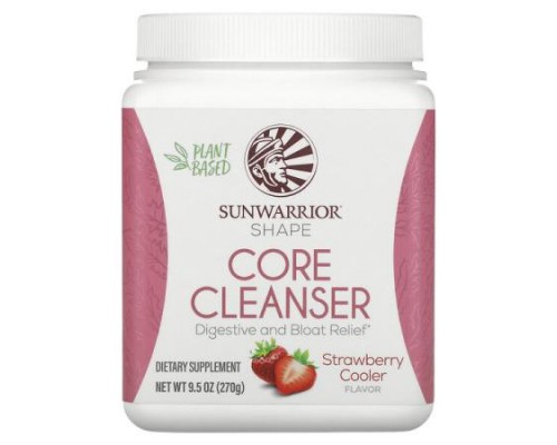 Sunwarrior, Shape, Core Cleanser, Strawberry Cooler, 9.5 oz (270 g)