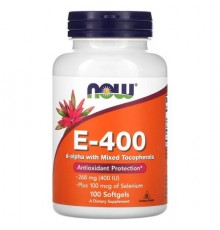 NOW Foods, E-400 D-Alpha with Mixed Tocopherols, 100 Softgels