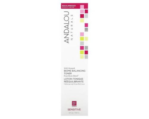 Andalou Naturals, 1000 Roses, Biome Balancing Toner, Sensitive, 6 fl oz (178 ml) Andalou Naturals, 1000 Roses, Biome Balancing Toner, Sensitive, 6 fl oz (178 ml)