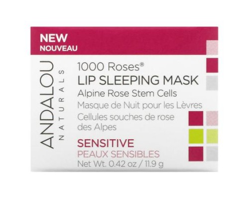Andalou Naturals, 1000 Roses, Lip Sleeping Beauty Mask, Sensitive, 0.42 oz (11.9 g) Andalou Naturals, 1000 Roses, Lip Sleeping Beauty Mask, Sensitive, 0.42 oz (11.9 g)