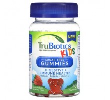 TruBiotics, Kids, Daily Probiotic Supplement, Yummy Natural Strawberry, 40 Gummies
