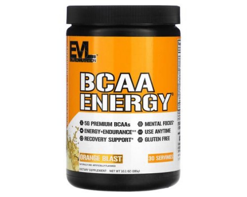 EVLution Nutrition, BCAA ENERGY, Orange Blast, 10.1 oz (285 g)