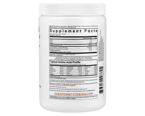 Codeage, Collagen Vitamin C+ Powder, Unflavored, 9.98 oz (283 g)