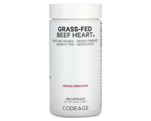Codeage, Grass-Fed , Beef Heart, Pasture Raised, 180 Capsules Codeage, Grass-Fed , Beef Heart, Pasture Raised, 180 Capsules