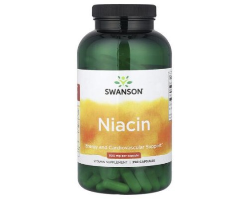 Swanson, Niacin, 500 mg, 250 Capsules