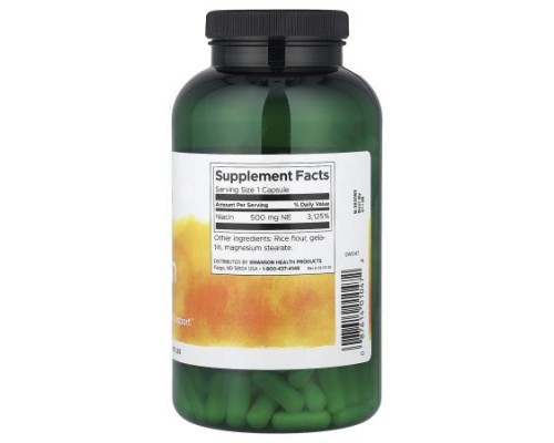 Swanson, Niacin, 500 mg, 250 Capsules