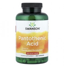 Swanson, Pantothenic Acid, 250 mg, 250 Capsules
