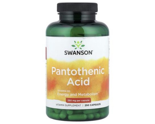 Swanson, Pantothenic Acid, 250 mg, 250 Capsules Swanson, Pantothenic Acid, 250 mg, 250 Capsules